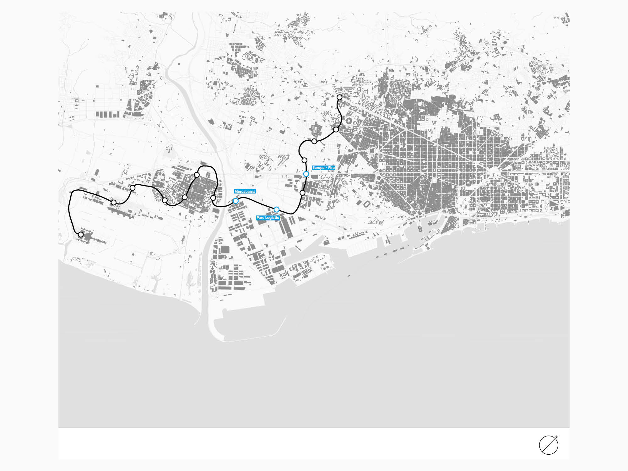 Tres estaciones de metro L9 - Garcés - de Seta - Bonet