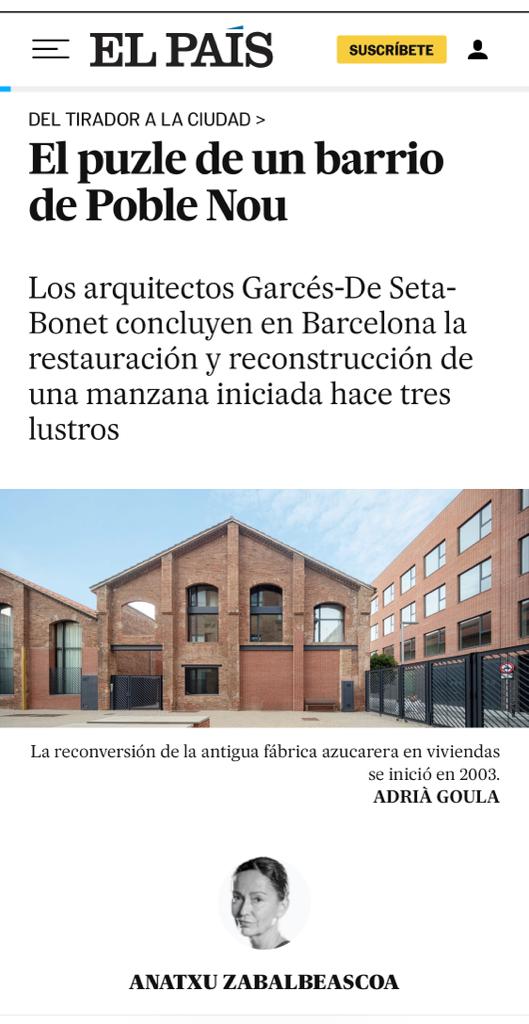 El País Newspaper - Garcés - de Seta - Bonet