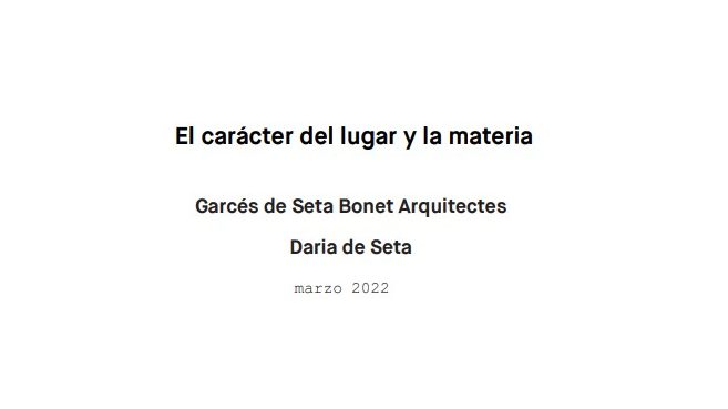 Conferencia de Daria de Seta – Lecciones Aprendidas, Foro Cerámico - Garcés - de Seta - Bonet